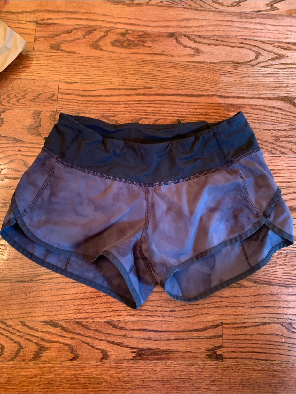 Lulu Lemon Gray and Black Athletic Shorts